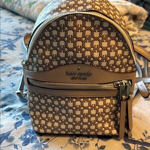 Kate Spade Beige and Brown Backpack